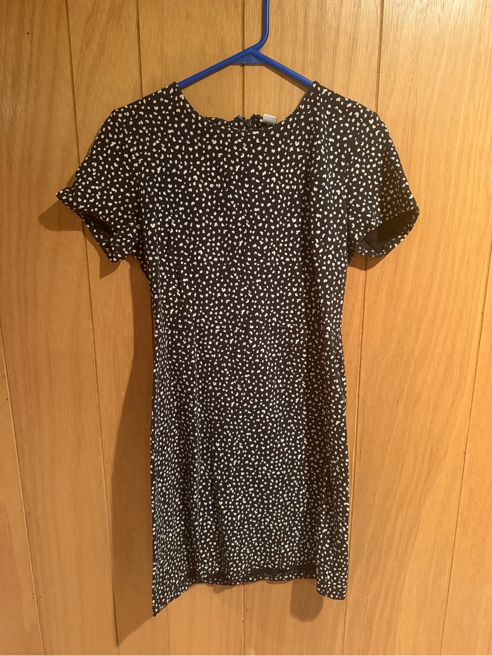 Old Navy Black Dress with tan cheetah Print